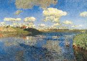 Isaac Levitan Lake. Russia oil painting artist